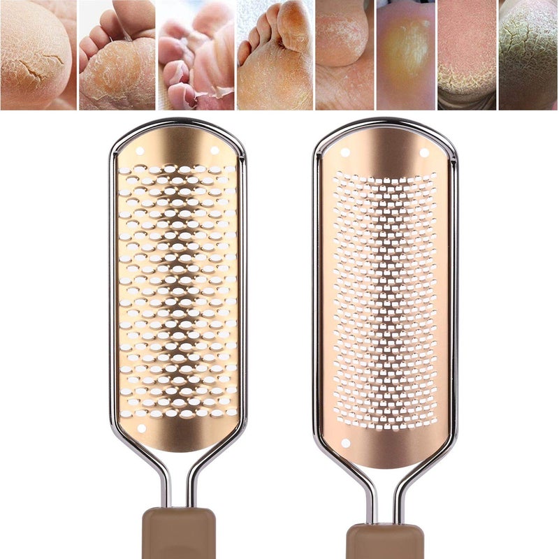 LoveBB 2 Pack Foot File & Rasp Callus Remover - Stainless Steel Coarse & Fine Scraper for Dry/Wet Feet, Professional Dead Skin Scrubber & Cracked Heel Care - Image 4